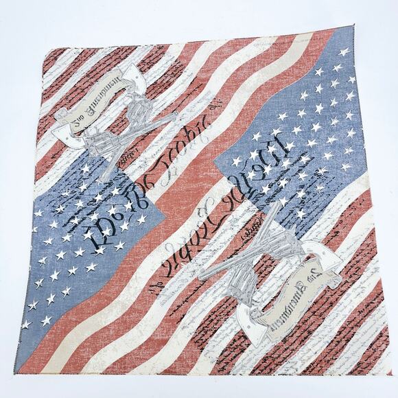 Bundle of 2 Military Ribbons POW MIA and 2nd Amendment Patriotic Flag Bandanas - Picture 9 of 9